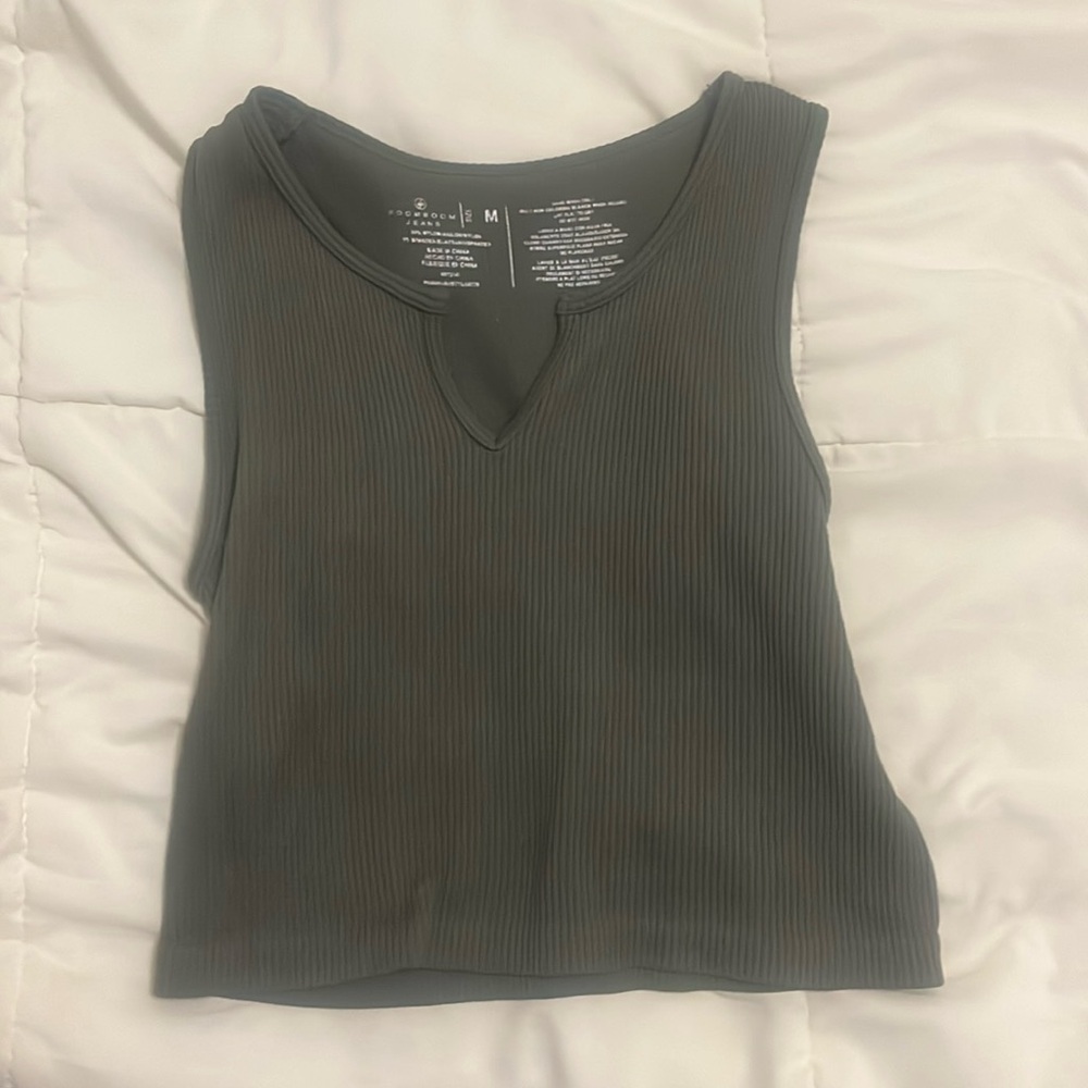 Green ribbed tank